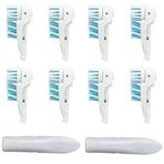 Othanary Oral-B Cross Action Power 3733 4732 ile Uyumlu Hassas Yedek Diş Fırçası Başlıkları, Dönen Powerhead ve Çapraz Kıllar (Beyaz)