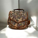 Otho Bag Mozaik Desen Otantik Kadın Omuz Çantası - Siyah