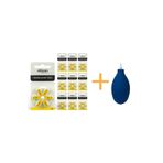 Oticon 10 Numara Işitme Cihazı Pili (10 Paket x 6= 60 Adet) + Hediye Temizleme Pompası, Yesmed