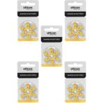 Oticon 10 Numara İşitme Cihazı Pili 5 Paket Toplam 30 Kulak İçi 1,5 V Zinc-Air Pil