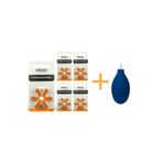 Oticon 13 Numara Işitme Cihazı Pili (5 Paket X 6= 30 Adet) + Hediye Temizleme Pompası, Yesmed