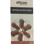 Oticon 312 Numara İşitme Cihazı Pili 6 Adet 1,45 V Düğme Pil Uzun Ömürlü Performans - 6'lı