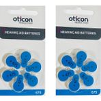 Oticon 675 Numara İşitme Cihazı Pili 2 Paket 12 Adet - 2'li