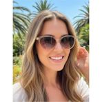 Otio Eyewear 1031 Kadın Güneş Gözlüğü Uv 400, Tüm Yüz Tiplerine Uygun, Kılıf, Sprey, Bez ve Gözlük Zinciri Dahil - Bej