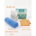 Otio Eyewear OTİO Gözlük ve Ekran Temizleme Spreyi Seti 4 Adet 50ML ve 3 Adet Yıkanabilir Mendil