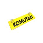 Oto Aksesuarcım Komutan Yazılı Sarı Dekor Plaka Vantuzlu Cam Süsü 22X7.5CM Kmt2