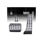 Oto Aksesuarcım Mercedes W204-W207-W211-W212-W215-W220-E250 Uyumlu Geçme Otomatik Pedal Seti 3 Parça Siyah Krom