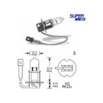 Oto Aksesuarcım Super Light H3 Halojen Far Ampülü 12 Volt 60-55 Watt
