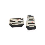 Oto Aksesuarcım Universal Otomatik Metal Pedal Seti 2 Parça Krom Siyah