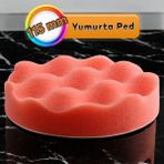 Oto Araç Araba Pasta Cila Polisaj Yumurta Ped Sünger 115 mm Cırtlı Parlatıcı Çizik Giderici Parlatma Pet - Turuncu