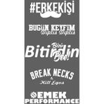 Oto Arka Cam Sticker Model 42 Beyaz 40 X 20 Cm