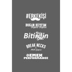Oto Arka Cam Sticker Model 42 Beyaz 40*20 cm - Siyah - Standart
