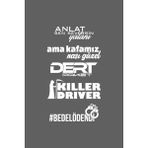 Oto Arka Cam Sticker Model 50 Beyaz 40*20 cm - Siyah - Standart