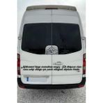 Oto Cam Yazı Sözleri Ticari-Servis-Dolmuş-Panelvan Uzun Sticker Model 29 - Siyah - Standart
