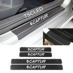 Oto Captur Karbon Kapı Eşiği Koruma Sticker (4 Adet)