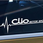 Oto Clio Nabız Kalp Atışı Sticker 2 Adet Sağ Sol Kelebek Cam