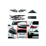 Oto Dikiz Kanat Monster Pençe Bagaj Sticker Siyah 4 lü Paket
