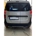 OTO H.İ.T. DACİA DOKKER UYUMLU BODY KİT DİFÜZÖR 2 ÇIKIŞ KARE GRİ MODEL 3