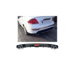 Oto H.i.t. Fiat Linea Makyajlı Uyumlu Body Kit Difüzör 4 Çıkış Siyah Yuvarlak