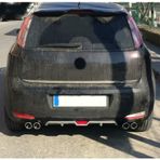 Oto H.i.t. Fiat Punto Makyajlı Uyumlu Body Kit Difüzör 4 Çıkış Gri Yuvarlak