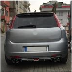 Oto H.i.t. Fiat Punto Uyumlu Body Kit Difüzör 4 Çıkış Gri Yuvarlak