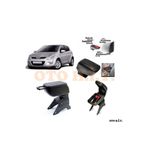 Oto h.i.t. Hyundai I20 08-12 Uyumlu Kol Dayama ve Kolçak Sürgülü Bardaklıklı Ayarlanabilir Siyah Deri
