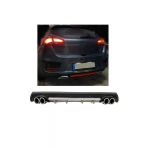 Oto h.i.t. Kia Ceed Uyumlu Body Kit Difüzör 4 Çıkış Yuvarlak Gri Model 3