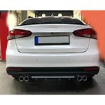 Oto h.i.t. Kia Cerato Uyumlu Body Kit Difüzör 4 Çıkış Yuvarlak Gri Model 3