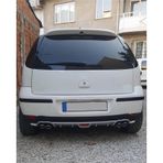 Oto H.i.t. Opel Corsa C Uyumlu Body Kit Difüzör 4 Çıkış Yuvarlak Gri Model 1