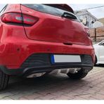 Oto H.i.t. Renault Clio 4 Uyumlu Body Kit Difüzör 2 Çıkış Gri Kare