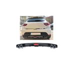 Oto H.i.t. Renault Clio 4 Uyumlu Body Kit Difüzör 4 Çıkış Siyah Yuvarlak
