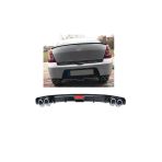 Oto H.i.t. Renault Symbol 08-12 Uyumlu Body Kit Difüzör 4 Çıkış Siyah Yuvarlak