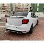 Oto h.i.t. Renault Symbol 12-20 Uyumlu Body Kit Difüzör 4 Çıkış Yuvarlak Gri Model 3