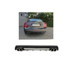Oto h.i.t. Skoda Superb Uyumlu Body Kit Difüzör 4 Çıkış Yuvarlak Gri Model 3