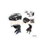Oto h.i.t. Toyota Yaris 06-12 Uyumlu Kol Dayama ve Kolçak Sürgülü Bardaklıklı Ayarlanabilir Siyah Deri