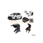 Oto h.i.t. Toyota Yaris 14-17 Uyumlu Kol Dayama ve Kolçak Sürgülü Bardaklıklı Ayarlanabilir Siyah Deri