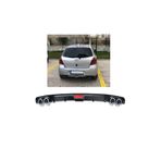 Oto H.i.t. Toyota Yaris Uyumlu Body Kit Difüzör 4 Çıkış Siyah Yuvarlak