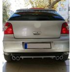 Oto h.i.t. Volkswagen Polo 04-09 Uyumlu Body Kit Difüzör 4 Çıkış Yuvarlak Gri Model 3