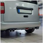 Oto H.i.t. Volkswgen Caddy Uyumlu Body Kit Difüzör 4 Çıkış Gri Yuvarlak