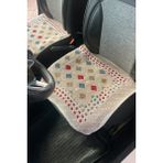 Oto Koltuk Kilim 3 Parça Set Terletmez Jüt Iplik Universal Minder - Bej
