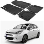 Oto Pandami Citroen C3 2 2009-2015 Uyumlu Paspas Seti PP340A1 - Siyah