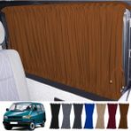 Oto Pandami Volkswagen T4 - Transporter / Caravelle Kısa Şase 1990–2003 Uyumlu Taba Raylı Oto Perde Takımı