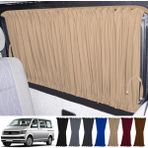 Oto Pandami Volkswagen Transporter Caravelle T5/t6/t7 Kısa Şase 2003-2022 Uyumlu Krem Raylı Oto Perde Takımı