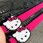 Oto Plakalık Hello City Lüx Parlak Pleksi Takmatik Plakalık (Ön-Arka Takım) - Pembe