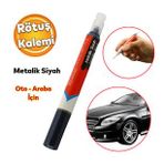 Oto Rotus Kalemi 5 Ml Arac Kaporta Tampon Cizik Giderici Firca Yenileme Metalik Siyah Renk Boya