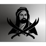Oto Sticker Oto Hazreti Hz. Ali Zülfikar Kılıcı Araba Stickeri 19x19CM - Beyaz