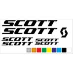 Oto Sticker Scott Bisiklet Kadro Sticker Seti Premium Kalite - Gümüş - Çoklu