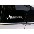 Oto Sticker Vw Volkswagen Nabız Kalp Atışı Ritim Sticker 2 Adet