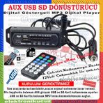 Oto Teyp Dönüştürücü Çevirici Bluetooth Aux-Sd Kart-Usb-Mikrofon