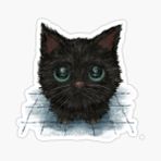 Oto Ufak Bebek Kedi Araba Sticker Etiket Renkli V2